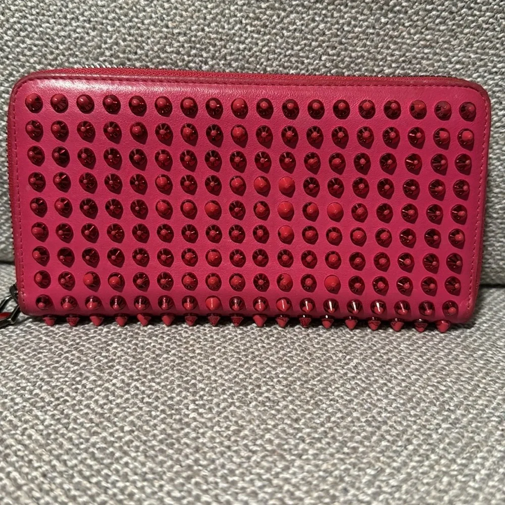 Christian Louboutin Authentic Pink Studded Women's Wallet